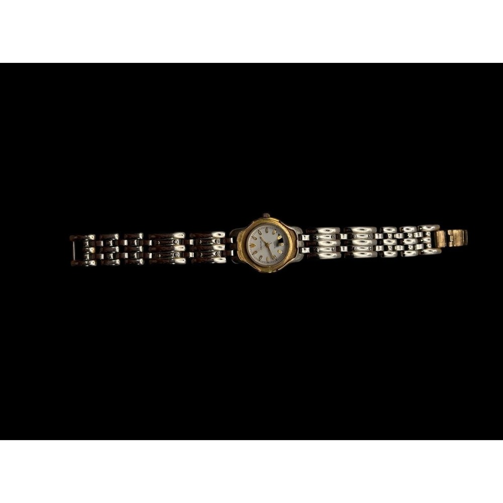 Croton Quartz Wristwatch Two-Tone Bracelet Stainless Back As-Is